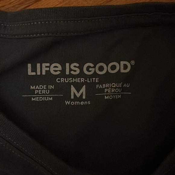 Life Is Good Crusher-Lite USA America Flag Themed Women’s T-Shirt Size Medium - Picture 2 of 6